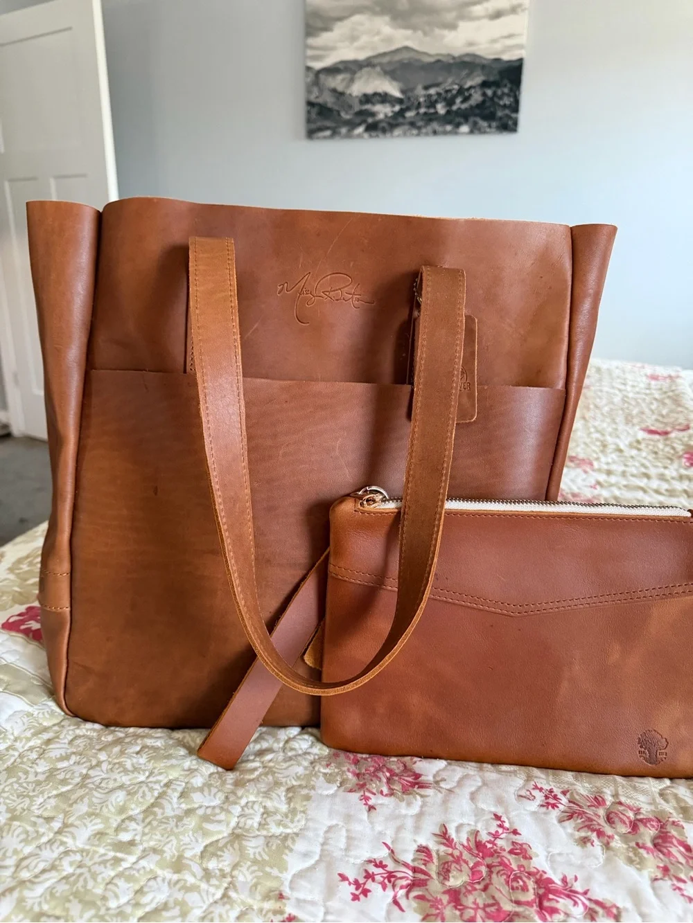 Oak River Company Tote with Matching Zip Pouch